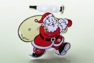 Weihnachstmann Blinky Anstecker Brosche Blinki Pin Button Weihnachten