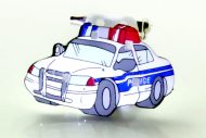 LED Button police car