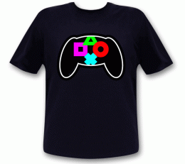 LED T-Shirt Gamer & Zocker Controller-Shirt I Videospiele Shirt Nerd Geek I Konsolen Controller Shirt I LED Gaming Deko I Deko Gamingzimmer