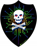 Hacker LED T-Shirt Totenkopf CPU Nerd Shirt