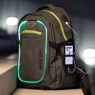 Schulrucksack & Freizeitrucksack mit Beleuchtung & Reflektorstreifen für mehr Sichtbarkeit auf dem Schulweg I 30 Liter LED Rucksack