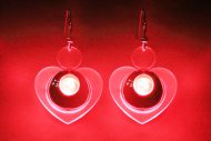 2 Stück LED-Ohrhänger Herz Herzohrhänger Modeschmuck