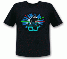 Digital DJ LED-Shirt Raver T-Shirt  I Turntable DJ-Shirt  Soundgesteuert I Party Shirt Rave Shirt