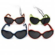 EL heart glasses