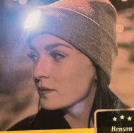 Mütze mit Licht grau blau schwarz I Leucht Beanie I Outdoor Mütze mit LED-Beleuchtung I Kindermütze mit Licht