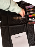 Personalisiertes T-Shirt mit Einlegefeld