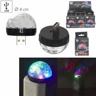USB Disco-LED-Leuchte soundsensitiv ⌀ 4 cm I LED Mini-Discokugel I USB LED-Discolicht Party Lichter