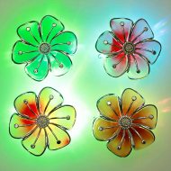 LED-Haarclip Blume I Ausgefallene Blütenanstecker mit Farbwechsel