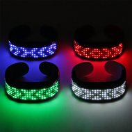 Fashionable LED pixel bangle with text & graphic motifs
