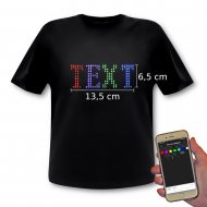 LED T-shirt with programmable LED display I App-controlled Wireless LED shirt