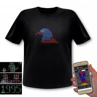 LED T-shirt with programmable LED display I App-controlled Wireless LED shirt
