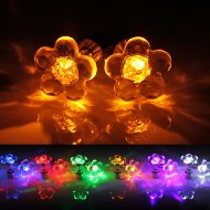 LED Blumen-Ohrstecker Leucht Ohrschmuck Dauerleuchten
