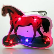 LED-Anstecker Pferd Blinky Anstecker Brosche Pin Button
