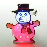 Schneemann Blinky Anstecker Brosche Winter Blinki Pin Button