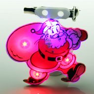 Weihnachstmann Blinky Anstecker Brosche Blinki Pin Button Weihnachten