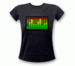 10-Kanal Equalizer LED Shirt Damen Ucult