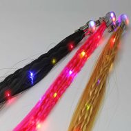Blinkende LED Haarsträhne  leuchtender Haarschmuck