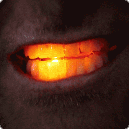LED-Gebiss leuchtende Zähne Scherzartikel Halloween