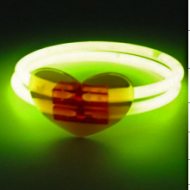 Heart bracelet glow sticks in 6 luminous colors