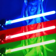 Lightsaber with bright LEDs in blue red or green