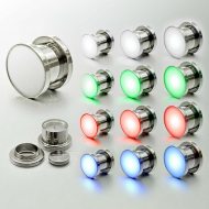 LED-Plugs Tunnel Plug Piercing I Leuchtender LED Plug Schmuck