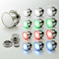 LED-Plugs Tunnel Plug Piercing I Leuchtender LED Plug Schmuck