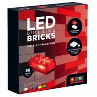 Beleuchtete Klemmbausteine Konstruktionsspiezeug Kinder  S-12036 I Kompatibel mit LEGO® Bausteinen I 36 Leuchtende Bausteine mit 4 Leuchtfunktionen I Konstruktionsspiezeug Kinder