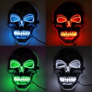 Leuchtende Totenkopf Maske Halloween LED Karnevalsmasken & Halloweenmasken