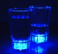 Blinkendes LED Schnapsglas