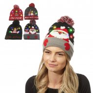 Luminous Christmas Hat Elk Hat & Santa Claus Hat with LEDs