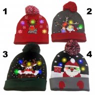 Luminous Christmas Hat Elk Hat & Santa Claus Hat with LEDs