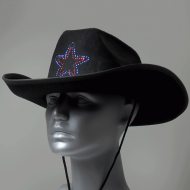 Cowboy hat with glowing star