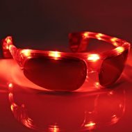 Retro LED-Sonnenbrille rot blinkend & leuchtend Partybrille