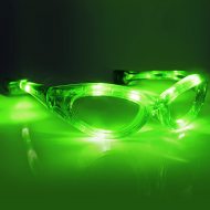 LED Partybrille leuchtet & blinkt grüne LEDs