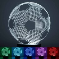 3D Lampe LED-Fussball Dekolicht Kinderzimmer Farbwechsel-Leuchte