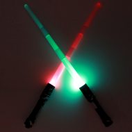Two color-changing laser swords