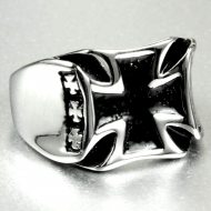 Black Iron Cross Ring made of stainless steel I Iron Cross