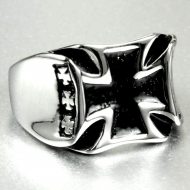 Black Iron Cross Ring aus Edelstahl I Eisernes Kreuz