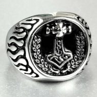 etNox Thors Hammer Ring aus Edelstahl