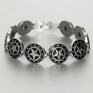 Stainless steel bracelet with stars