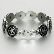 etNox Armband Dark Stars I Stern Armband Edelstahl I Silberne Sterne Modeschmuck