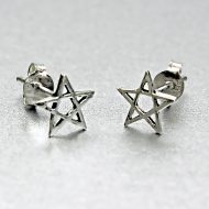 Pair of earrings made of 925 silver - pentagram