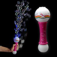 Einhorn Seifenblasen-Stab mit Beleuchtung | Geburtstagsspielzeug | Gartenparty Spiel | Kinder Seifenblasen | LED-Stab