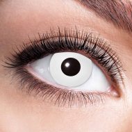 Motiv-Kontaktlinsen White Zombie I Zwei weiße Eyecatcher Wochenlinsen I untote Augen-Motivlinsen
