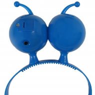 LED Haarreifen Glubsch Augen mit 3 Leuchtmodi I Leuchtende und blinkende  Augen Haareifengrün blau pink & gelb Leucht Haar Reif Reifen Blink