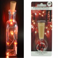 Red glowing heart fairy lights bottle light