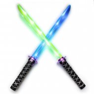 LED samurai sword in blue or green I Luminous samurai sword with blade sound I Japanese ninja toy sword