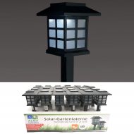 Japanische Solar-Gartenstecker-Laterne 28 cm hoch I Kleine Asia LED-Laterne Erdspieß I Gartenlaterne I Günstige wetterfeste Mini Laterne Outdoor Stimmungslicht