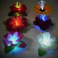 LED-Kunstblumen mit Farbwechsel I Paradiesische Leuchtblüten Geschenkdekoration I Deko LED-Blumen zum Aufkleben