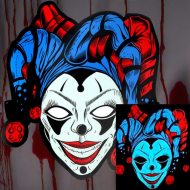 Female harlequin clown